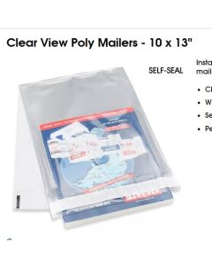 Clear View Poly Mailers - 10 x 13"