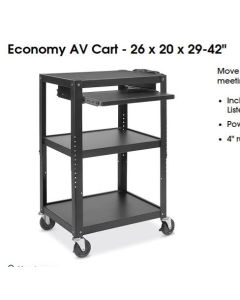 Economy AV Cart - 26 x 20 x 29-42"