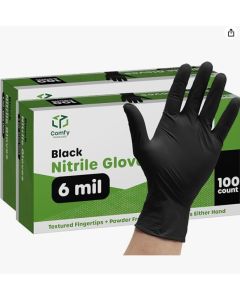 Black Nitrile Disposable Gloves