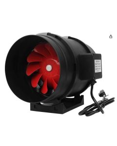 SunStream 8 Inch 720 CFM Inline Duct Fan Plastic for Heating Cooling Exhaust and Grow Tent Ventilation ETL Listed